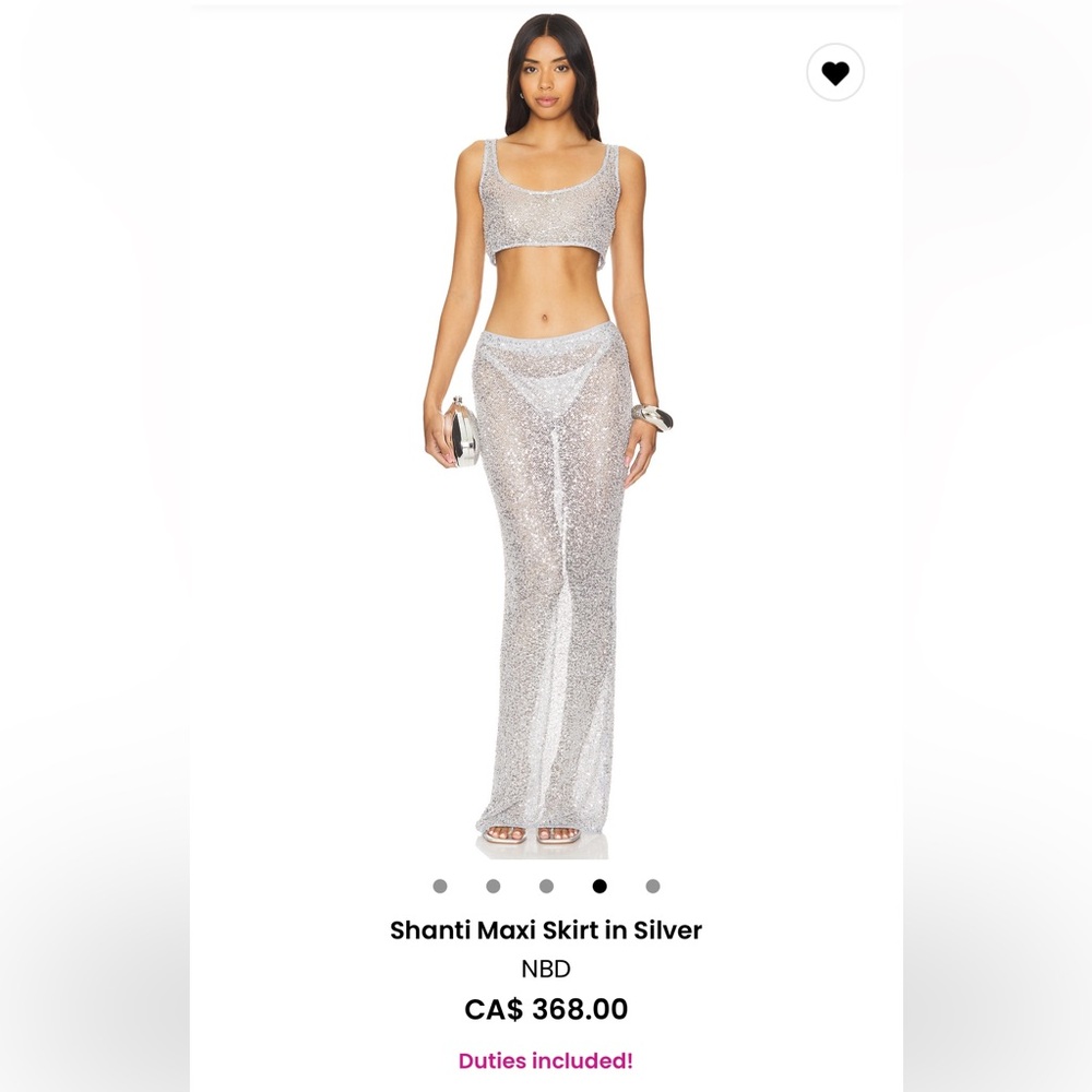 NBD Revolve Silver Sequin Set